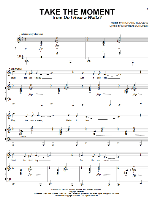 Produktbild zu: Take The Moment (from Do I Hear A Waltz?)