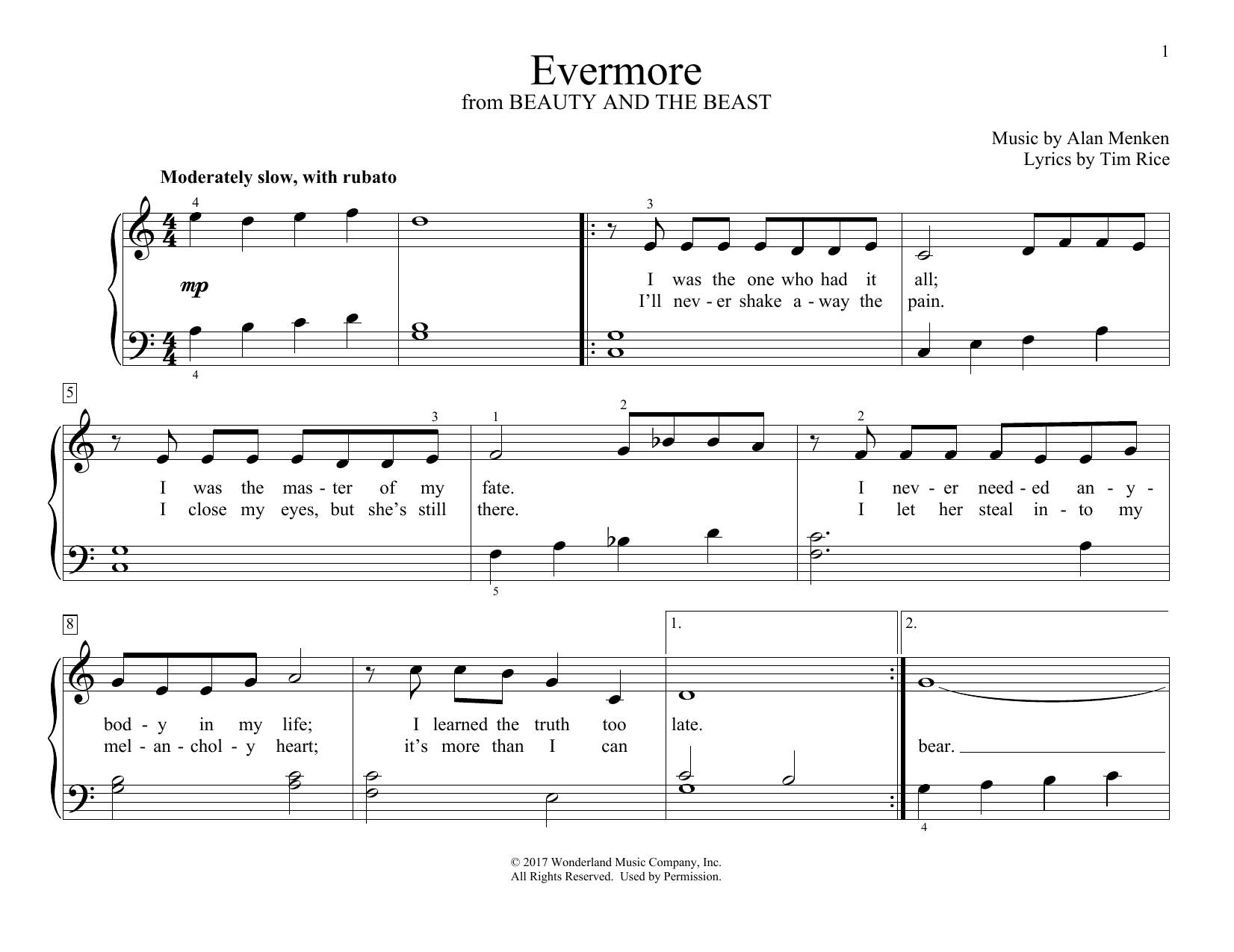 Product picture to: Evermore (from Beauty And The Beast)