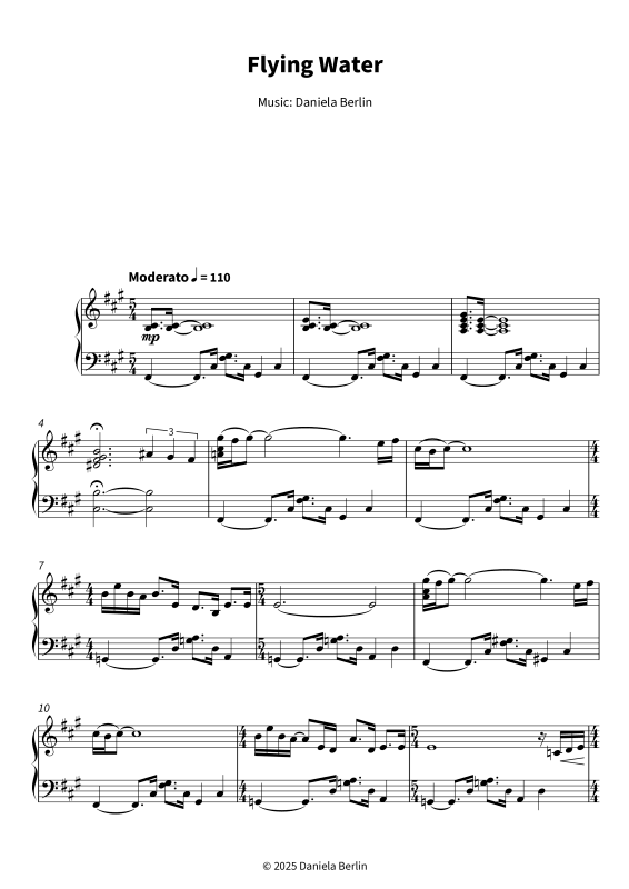 Produktgalerie: Seite 1 von 9 Flying Water, Berlin, Daniela, Klavier Solo