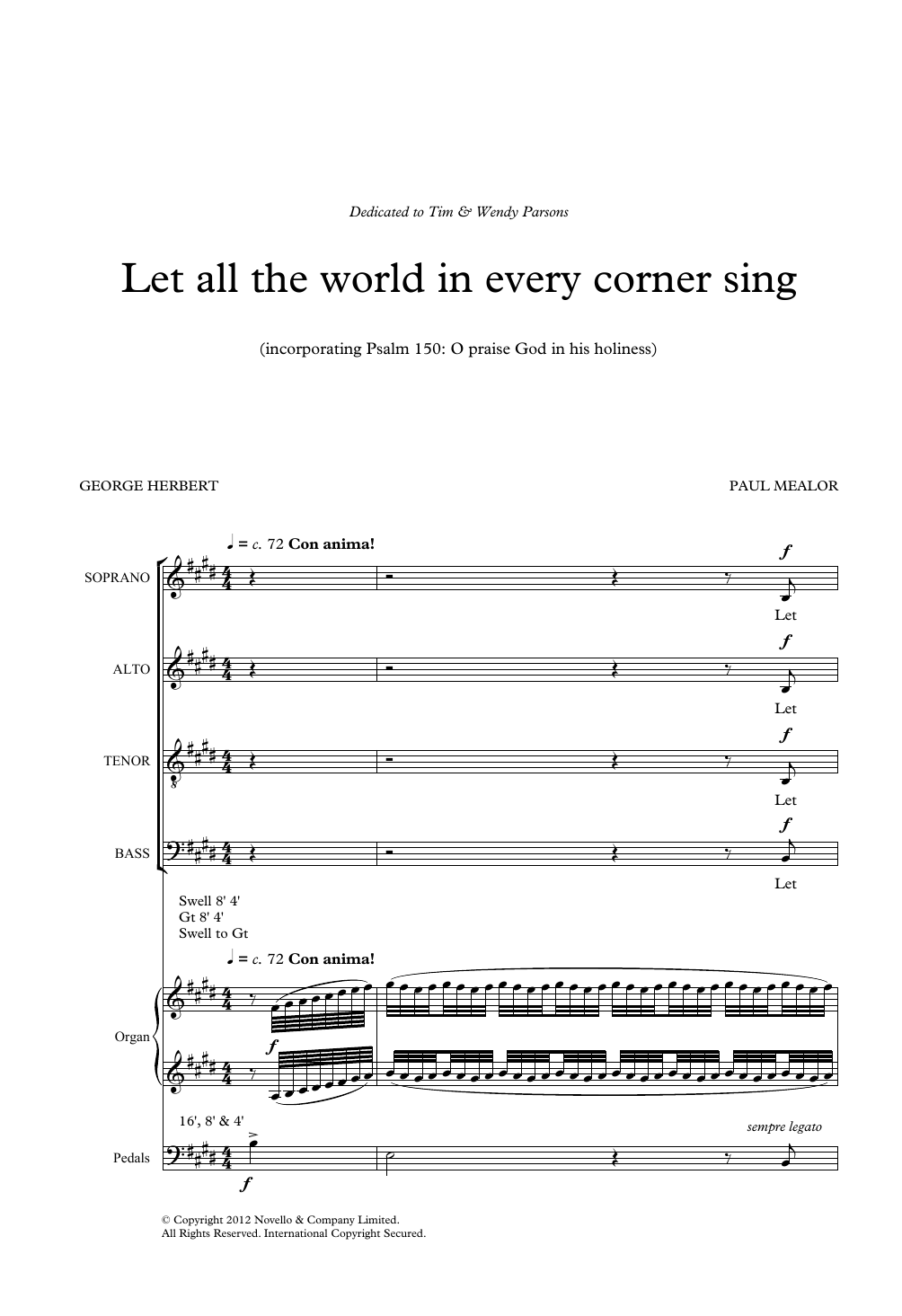 Produktbild zu: Let All The World In Every Corner Sing