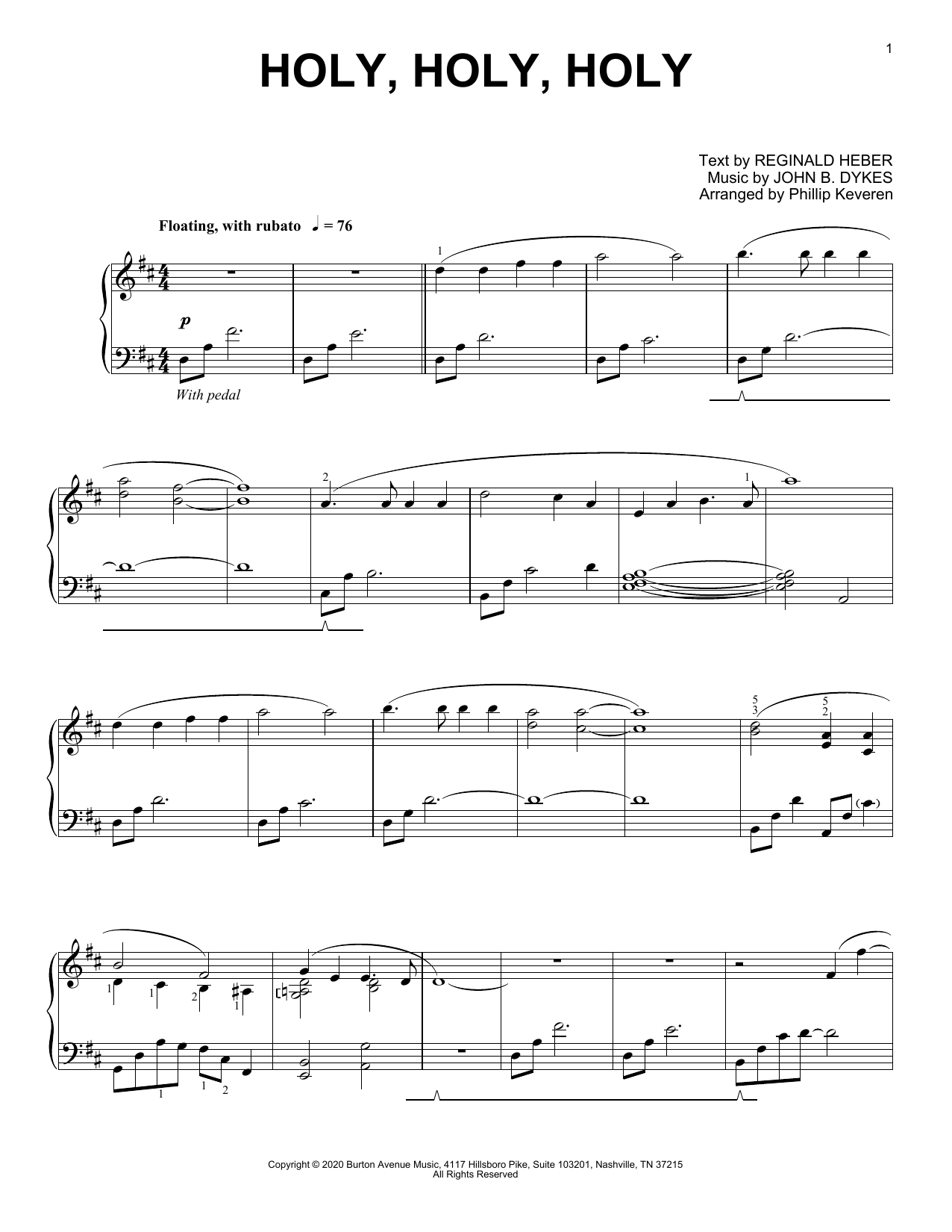 Product picture to: Holy, Holy, Holy (arr. Phillip Keveren)