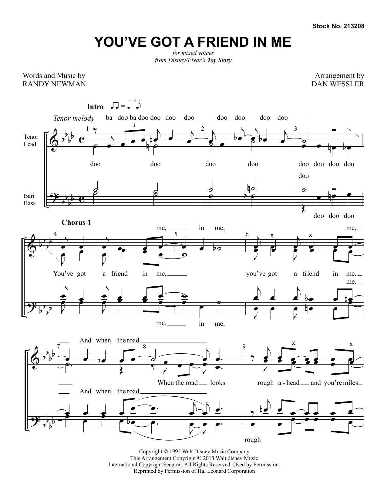 Produktbild zu: You've Got A Friend In Me (from Toy Story) (arr. Dan Wessler)