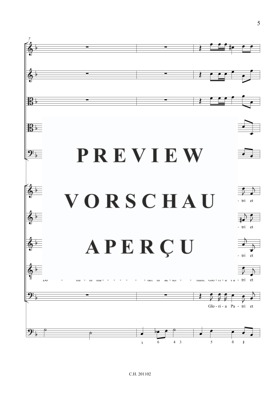 gallery: 3 Psalmen (Psalm 116: Laudate Dominum / Psalm 122: Laetatus sum / Psalm 147: Lauda Jerusalem), , (Gemischtes Ensemble 5 Vokalstimmen, Streicher/Bläser und BC)