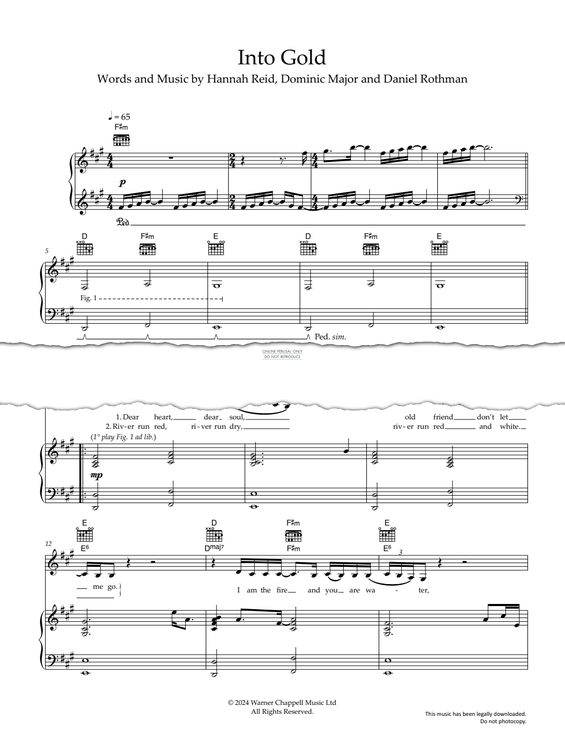 Produktgalerie: Seite 1 von 1 Into Gold, London Grammar, Gesang, Gitarre, Klavier