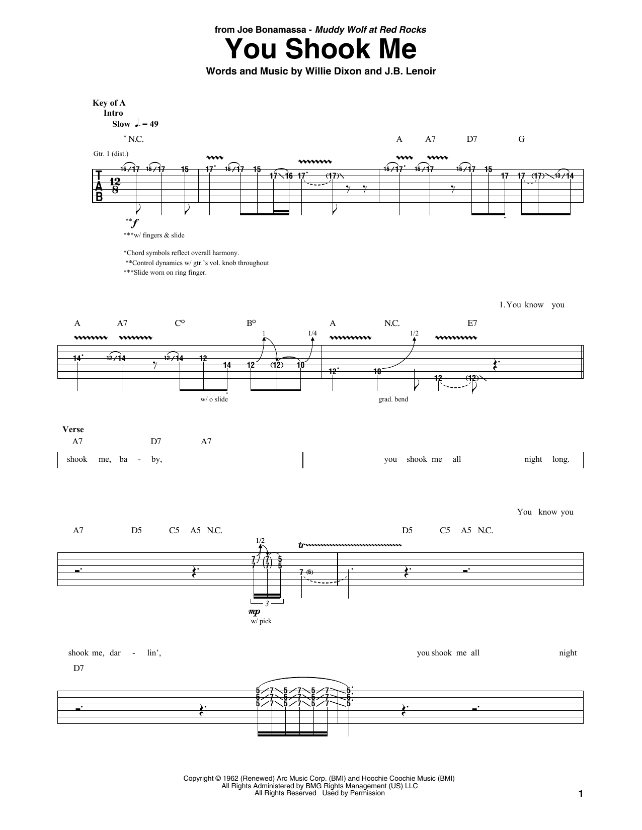 Product gallery: Page 1 of 1 You Shook Me, Joe Bonamassa