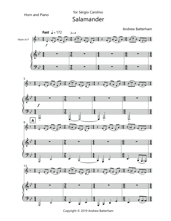 Produktgalerie: Seite 1 von 11 Salamander, , (Horn in F und Klavier)