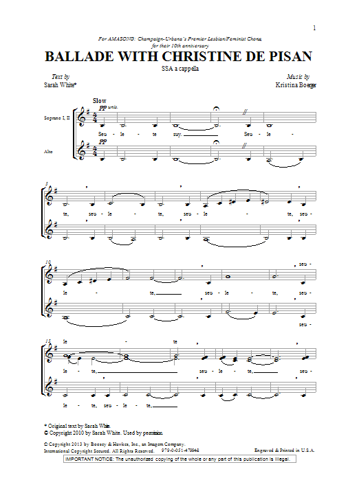 Produktgalerie: Seite 1 von 1 Ballade With Christine De Pisan, Kristina Boerger, Chor