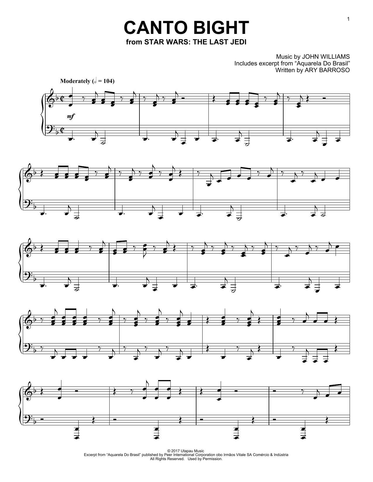 Product picture to:  Canto Bight - John Williams