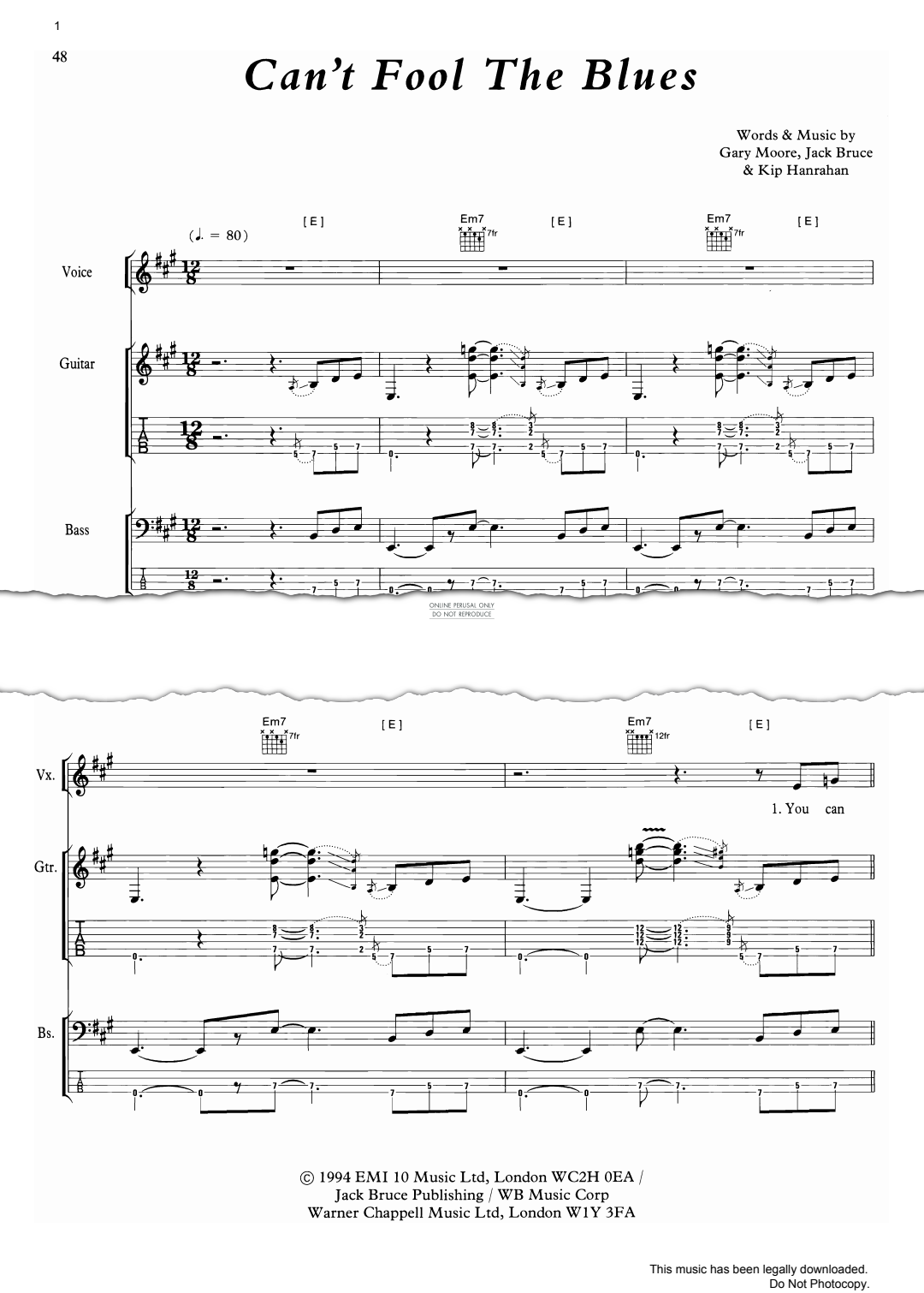 Produktgalerie: Seite 1 von 1 Can't Fool The Blues, BBM, E-Bass, Gesang, Gitarre