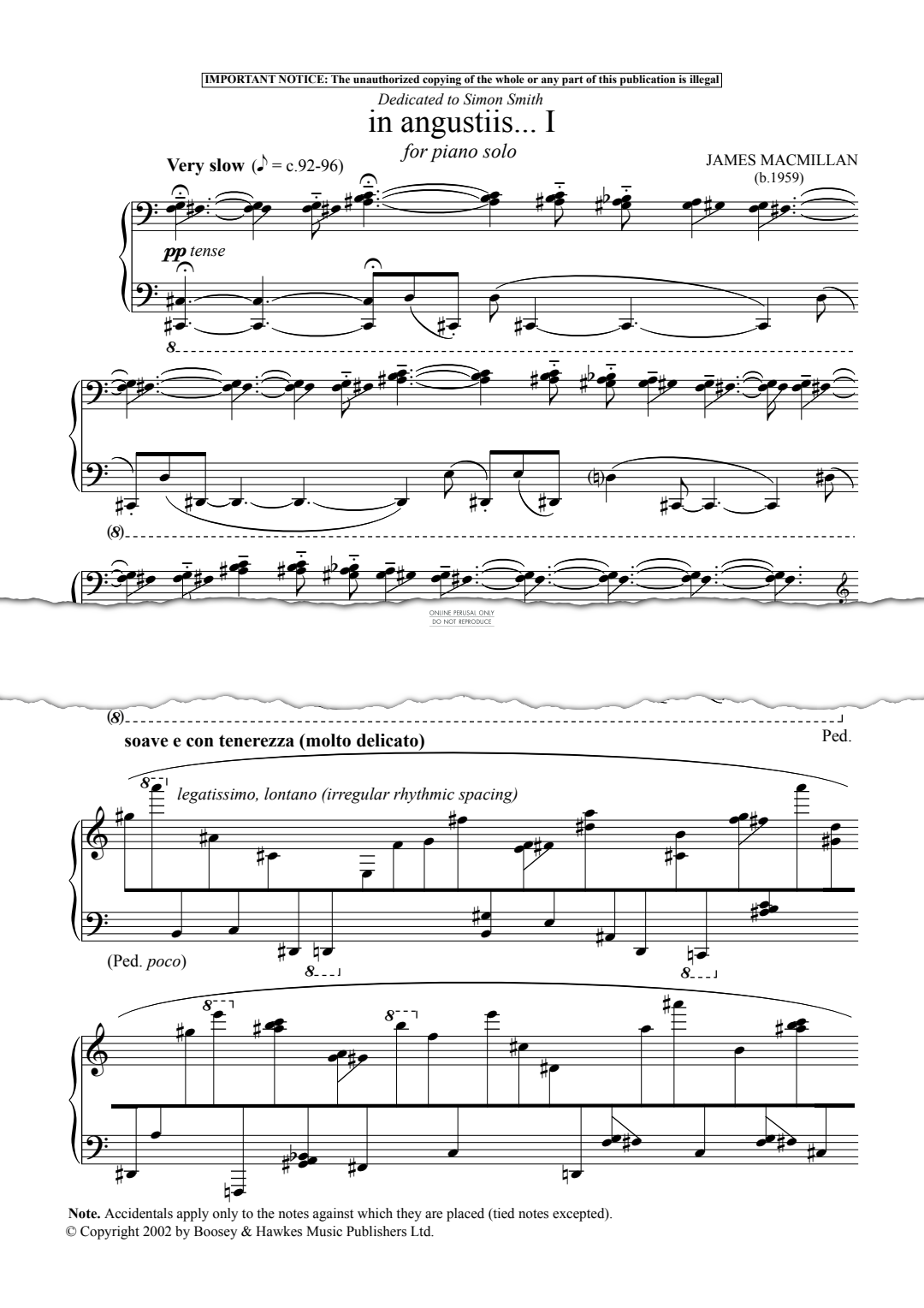 Produktgalerie: Seite 1 von 1 in angustiis ... I, James MacMillan, Klavier