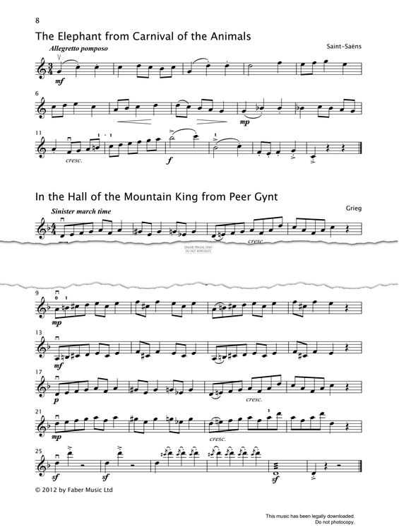 Produktgalerie: Seite 1 von 1 In The Hall Of The Mountain King (from 'Peer Gynt'), Edvard Grieg, Violine