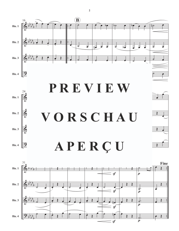 Product gallery: Page 4 of 9 Minuet and Trio from Moonlight Sonata, Op. 27 No. 2, , Horn Quartet