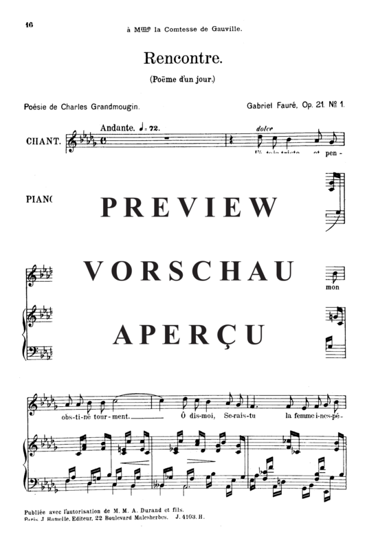 Product gallery: Page 2 of 5 Poème d'un jour (Rencontre) Op.21 No.1, , High Voice and Piano