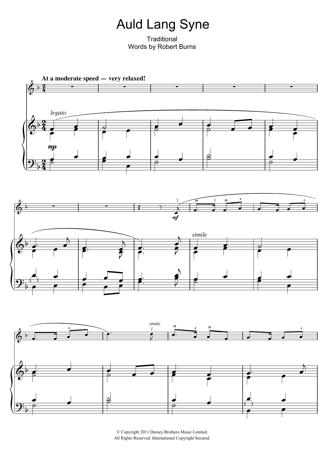 Product gallery: Page 1 of 1 Auld Lang Syne, Traditional