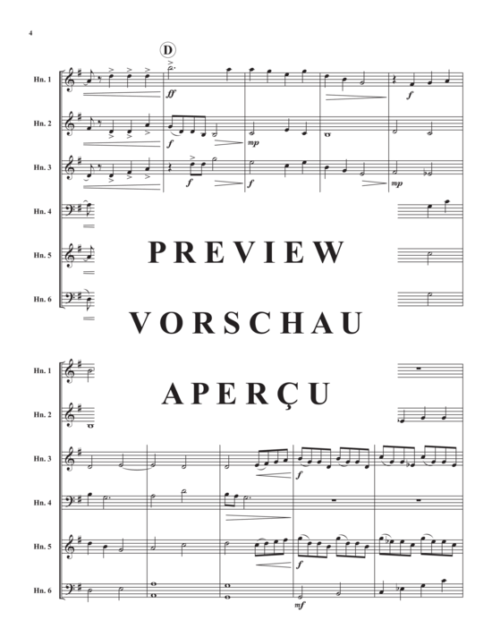 Product gallery: Page 5 of 12 Irish Tune (Danny Boy) , ,  (Horn ensemble 1-6 horns in F)