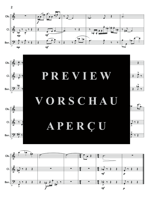 Product gallery: Page 6 of 11 Parley for Winds, , (woodwind trio oboe, clarinet and bassoon)