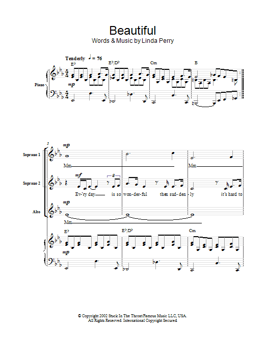 Produktgalerie: Seite 1 von 1 Beautiful, Christina Aguilera, Chor