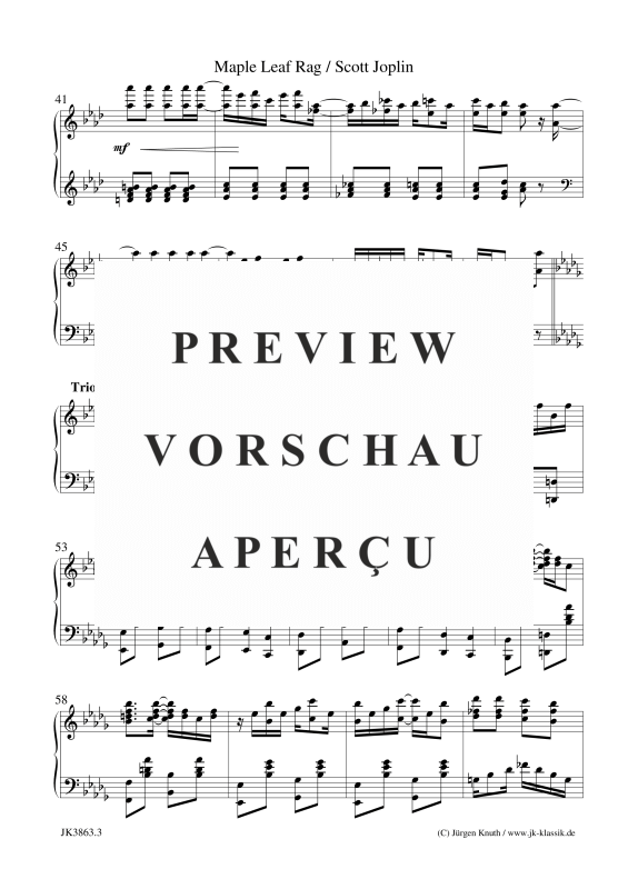 gallery: Maple Leaf Rag, , (Klavier Solo)
