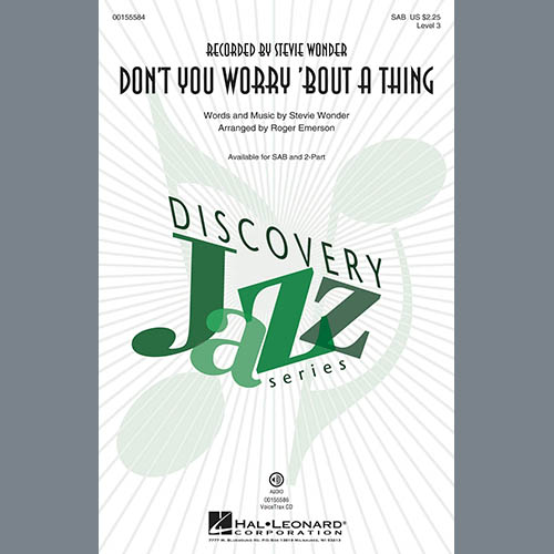 cover: Don't You Worry 'Bout A Thing (arr. Roger Emerson), Stevie Wonder