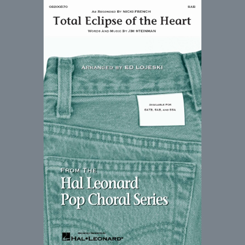 Produktbild zu: Total Eclipse Of The Heart (arr. Ed Lojeski)