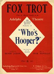 cover: Who's Hooper Fox-trot, Ivor Novello, Klavier