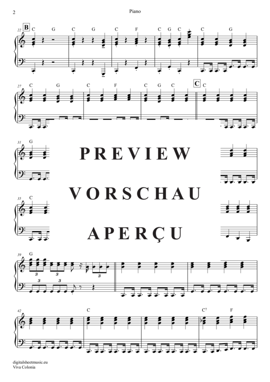 Product gallery: Page 21 of 21 Viva Colonia , Höhner, (flute trio + piano)