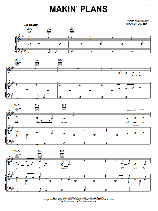 Produktgalerie: Seite 1 von 1 Makin' Plans, Miranda Lambert, Gesang, Gitarre, Klavier