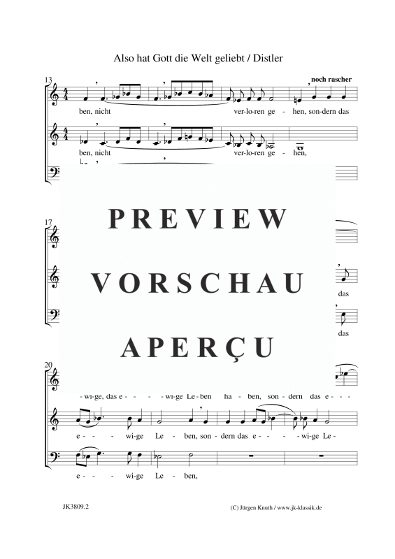 gallery: Also hat Gott die Welt geliebet , , (Gemischter Chor SAM)