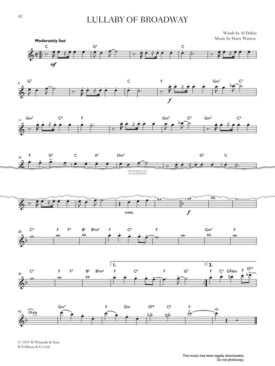 Product gallery: Page 1 of 1 Lullaby Of Broadway, Harry Warren