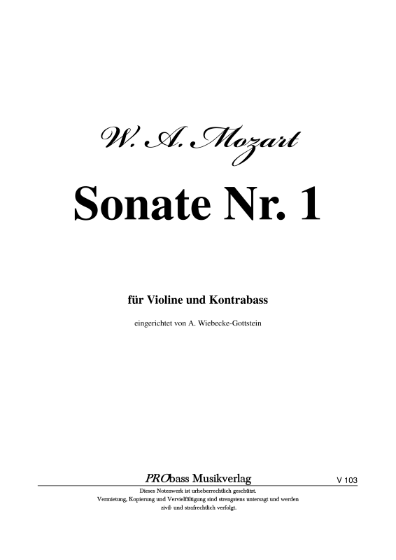 Produktbild zu: Sonate Nr. 1
