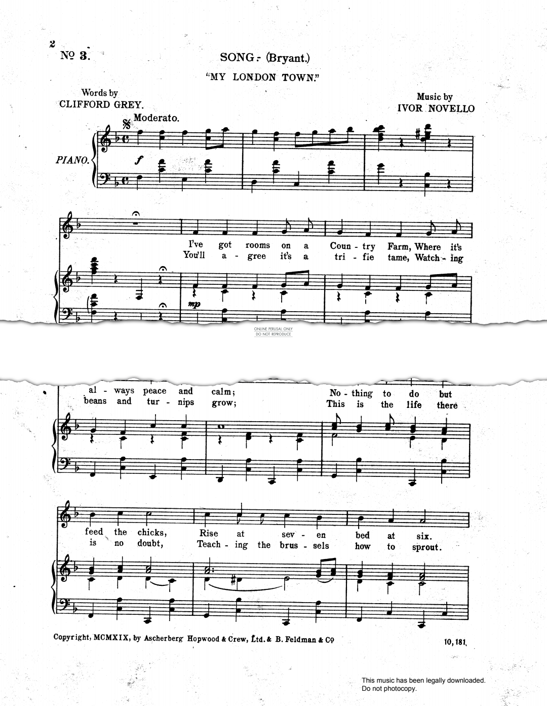Produktbild zu: My London Town (from 'Who's Hooper?')