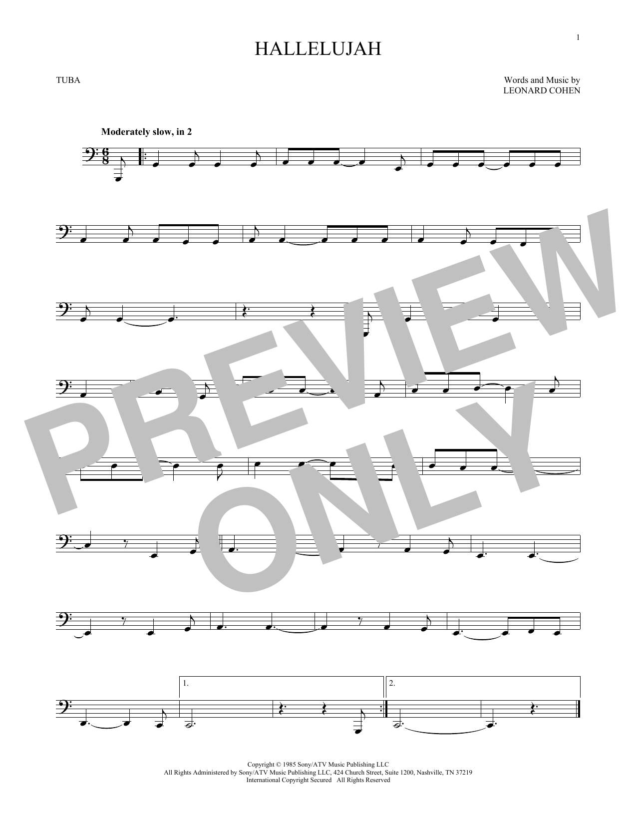 Product gallery: Page 1 of 1 Hallelujah, Leonard Cohen