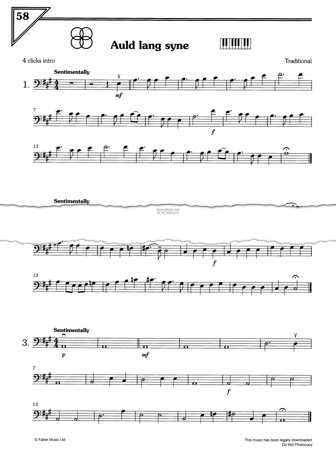 Produktgalerie: Seite 1 von 1 Auld Lang Syne, Traditional, Violoncello