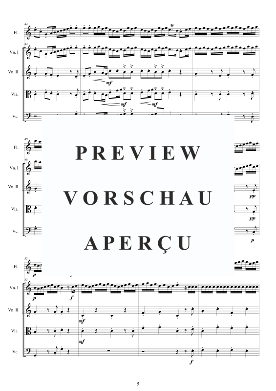Produktgalerie: Seite 6 von 11 Concerto No.6 to 5 in C-Dur Op.5, , Querflöte Solo und Streicher Ensemble