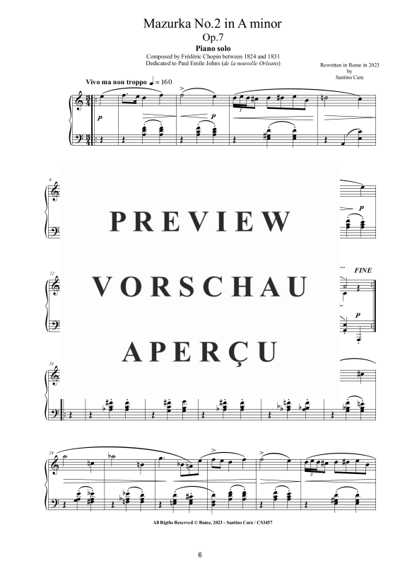 Produktgalerie: Seite 7 von 11 5 Mazurkas op. 7 für Klavier - Vollständige Partituren, , Klavier Solo