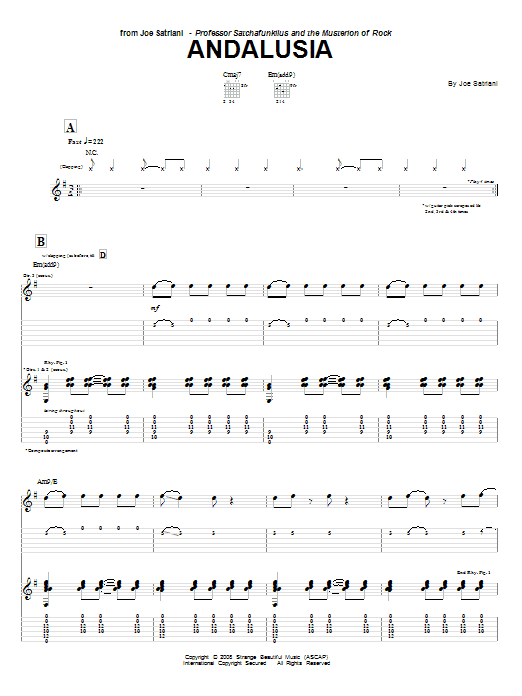 Product gallery: Page 1 of 1 Andalusia, Joe Satriani
