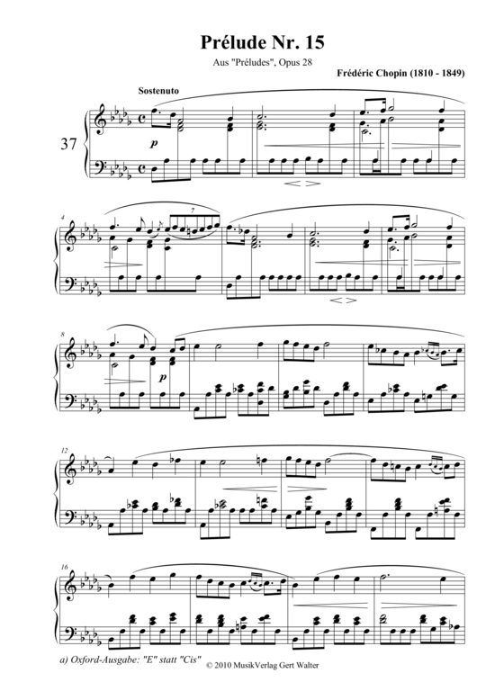 Prélude Nr. 15 ('Regentropfenpré lude') 