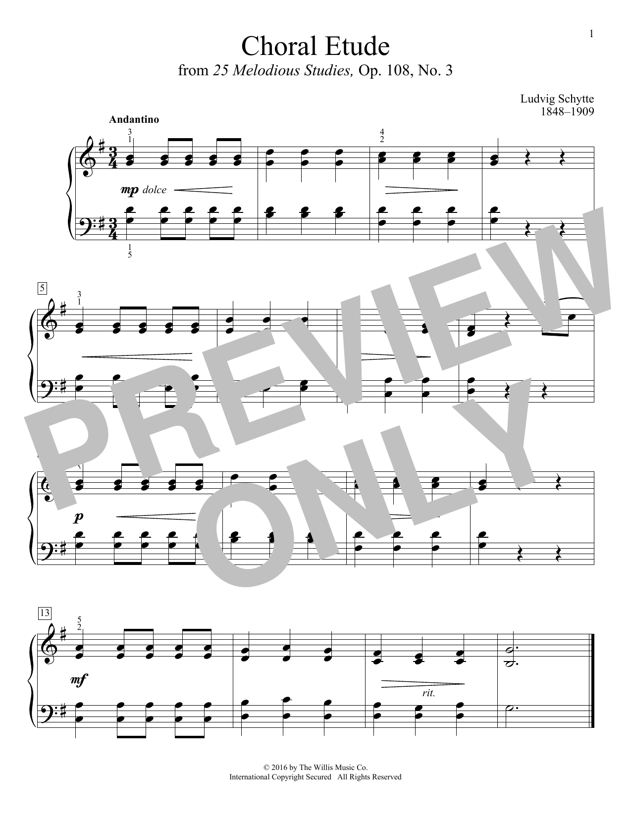 Produktbild zu: Choral Etude