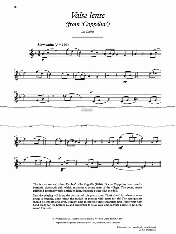 Product gallery: Page 1 of 1 Valse Lente (from 'Coppelia'), Léo Delibes