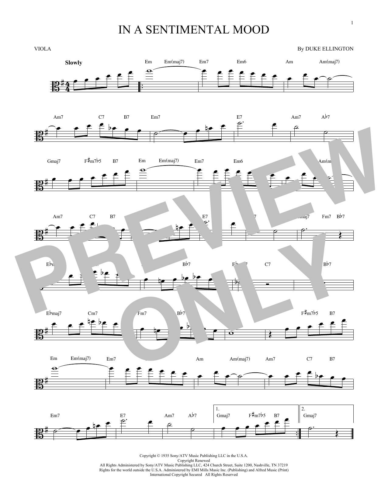 Product gallery: Page 1 of 1 In A Sentimental Mood, Duke Ellington