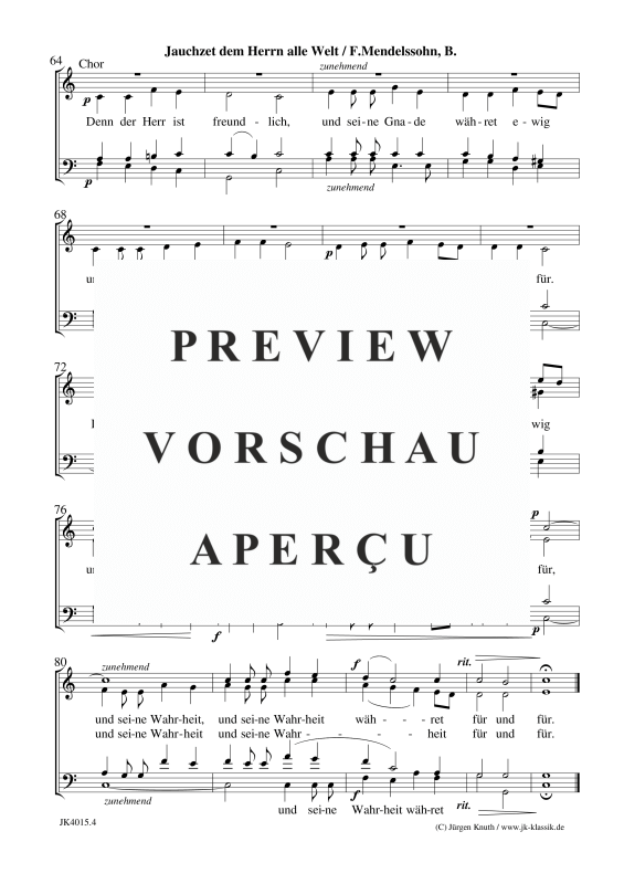 gallery: Jauchzet dem Herrn, alle Welt, , (Gemischter Chor)