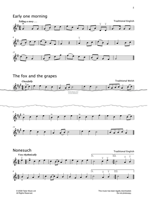 Produktgalerie: Seite 1 von 1 Early One Morning, English Traditional, Violine