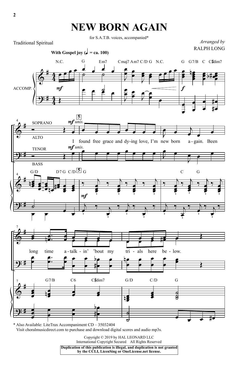 Product picture to: New Born Again (arr. Ralph Long)