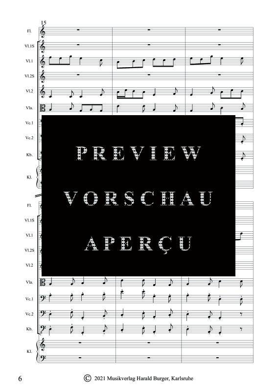 gallery: Burgbergsuite, , Gemischtes Ensemble für Streicher, Klavier & Flöte - Partitur