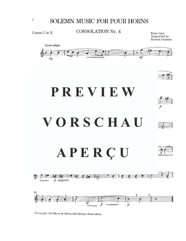 Produktgalerie: Seite 9 von 11 Solemn Music, , Horn Quartett