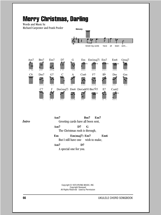 Product gallery: Page 1 of 1 Merry Christmas, Darling, The Carpenters