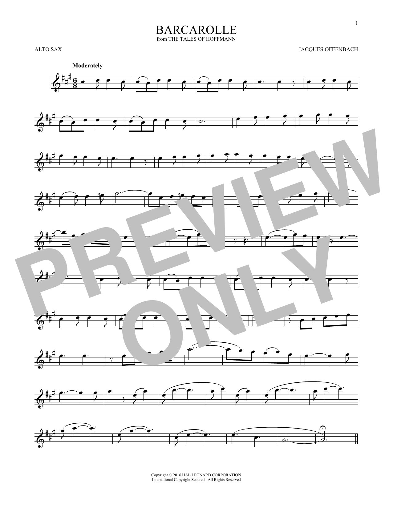 Product gallery: Page 1 of 1 Barcarolle, Jacques Offenbach