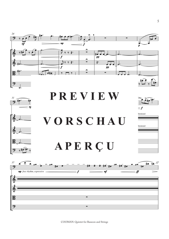 Product gallery: Page 6 of 21 Quintett für Fagott und Streicher, , 