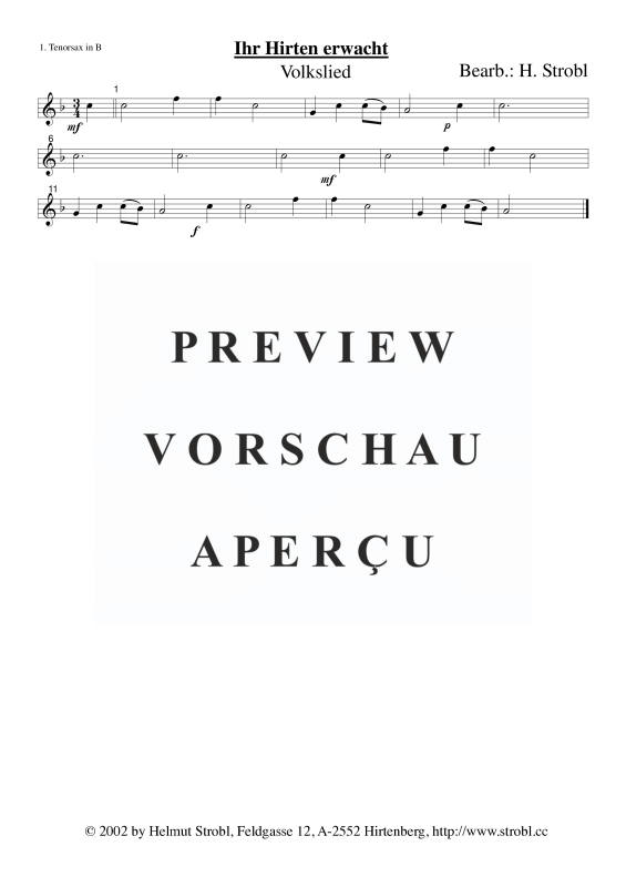 gallery: Ihr Hirten erwacht, , Saxophonquintett AATTB