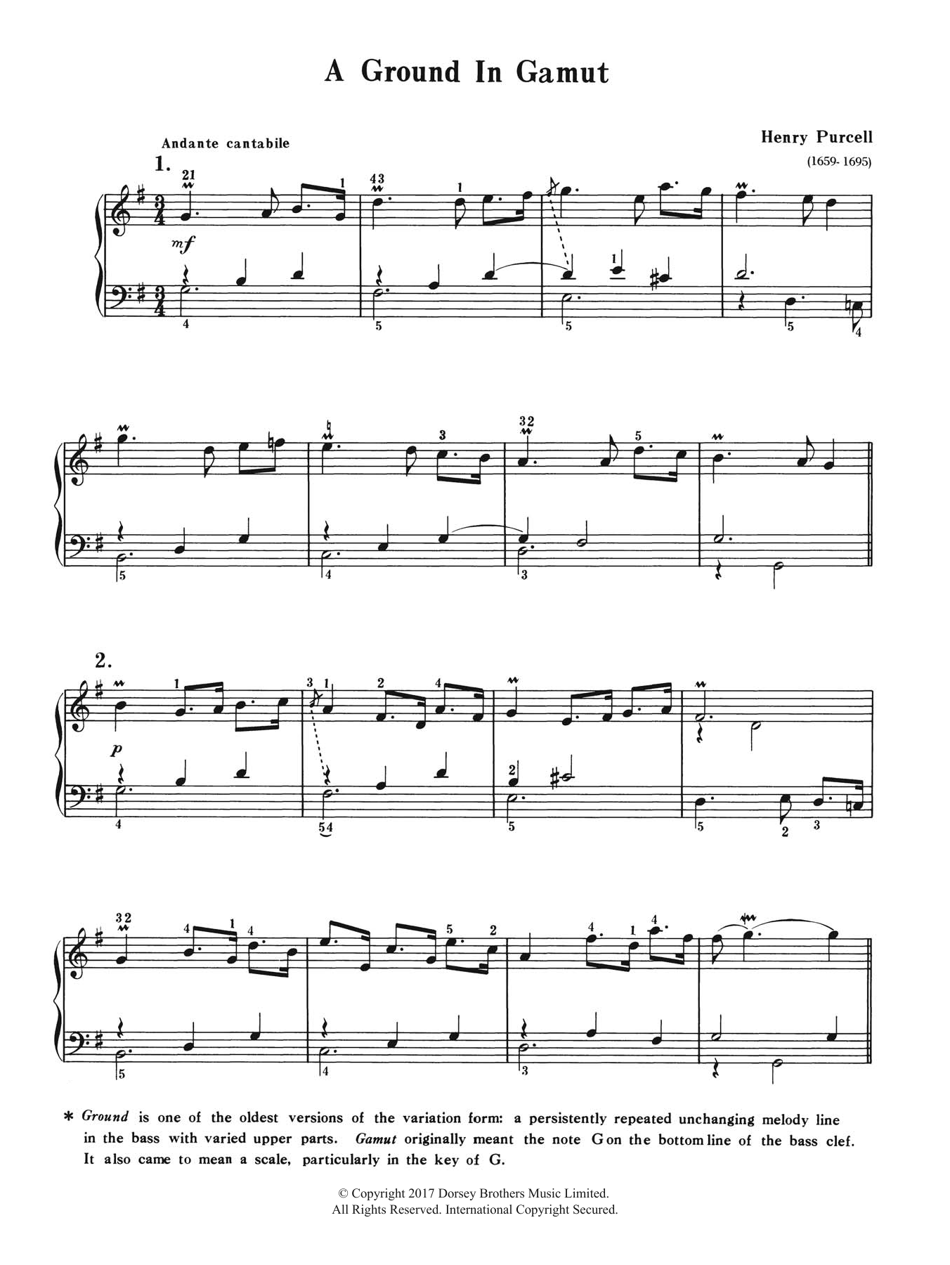 Product gallery: Page 1 of 1 A Ground In Gamut, Henry Purcell